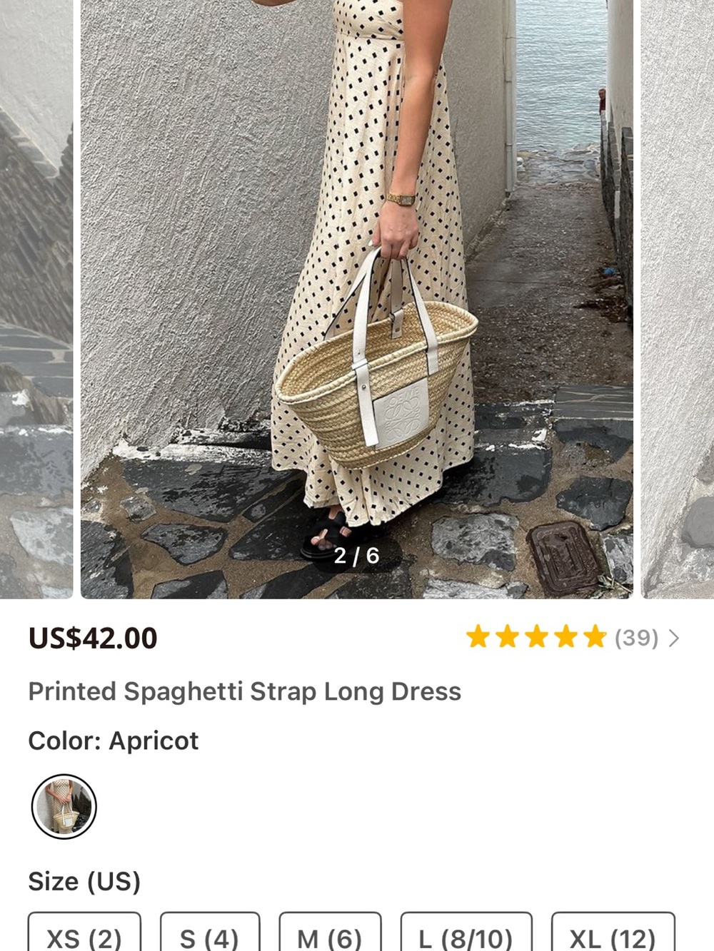 Cream Polka Dot Slip dress. Commense
